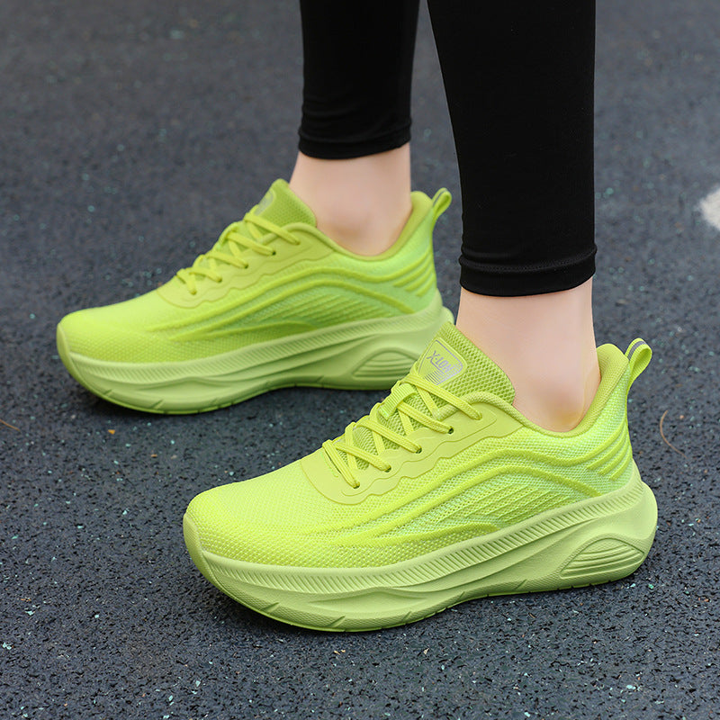 Women's breathable running trainers with thick cushioned wedge sole and comfort insole Mune Fashion