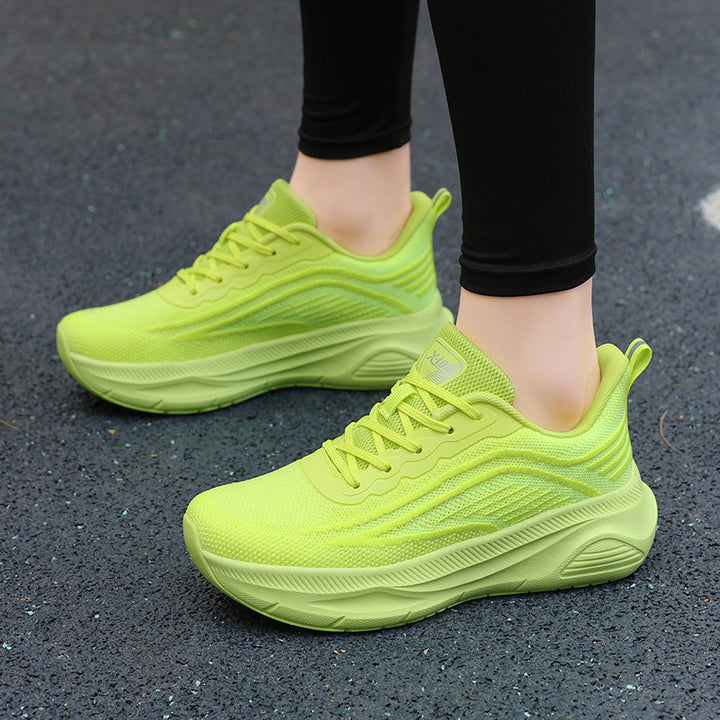 Women's breathable running trainers with thick cushioned wedge sole and comfort insole Mune Fashion