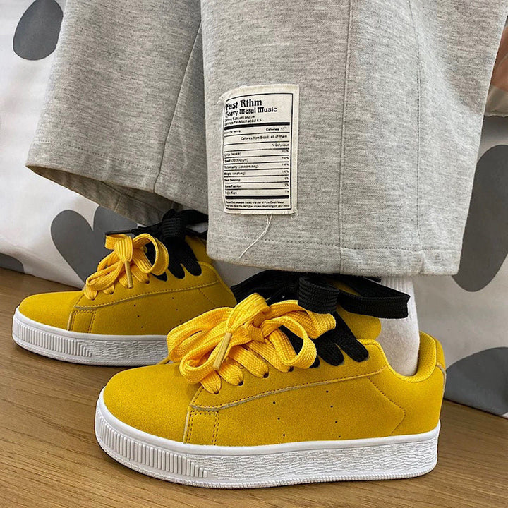 Women Sporty Sneakers with Knot Lacing and Flexible Upper Material Mune Fashion