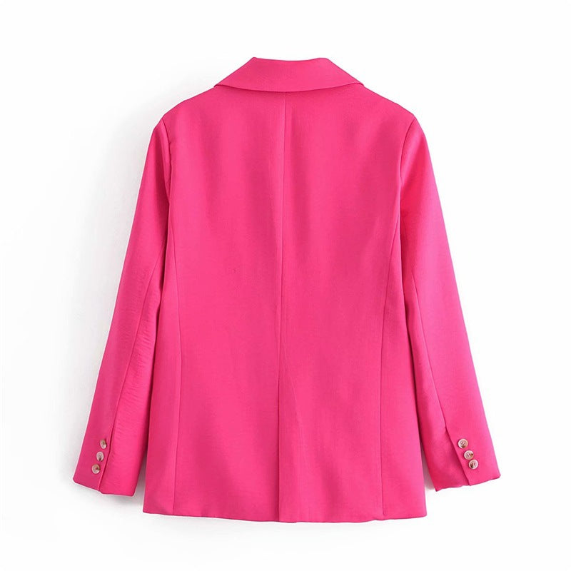Women's Two-Piece Suit Set with Oversized Blazer and High-Waisted Wide-Leg Pants Mune Fashion