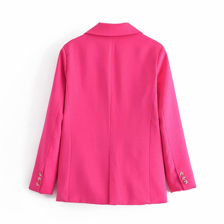 Women's Two-Piece Suit Set with Oversized Blazer and High-Waisted Wide-Leg Pants Mune Fashion
