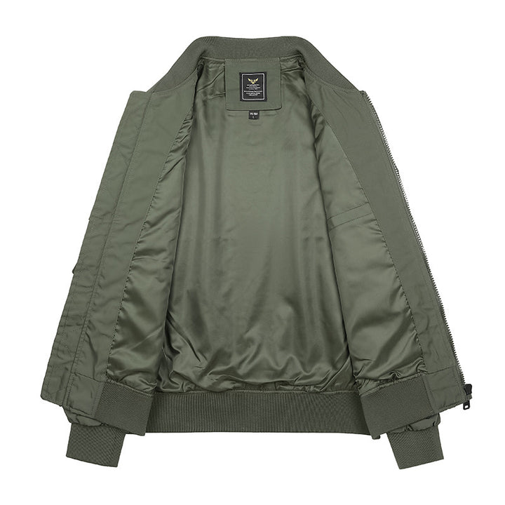 Men's Multi-Pocket Tactical Bomber with Modular Exterior Pockets and D-Ring Details Mune Fashion