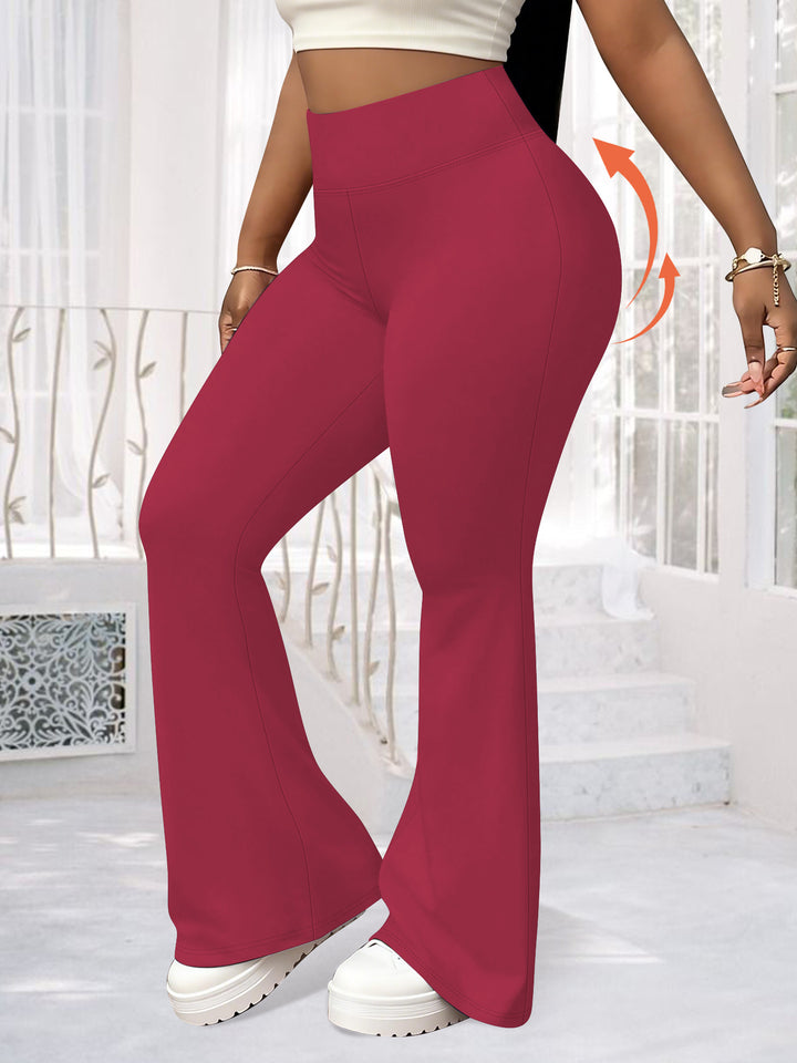 Women's Flare Leggings with High Waist, Butter Soft Stretch and Shaping Hip Seam Mune Fashion