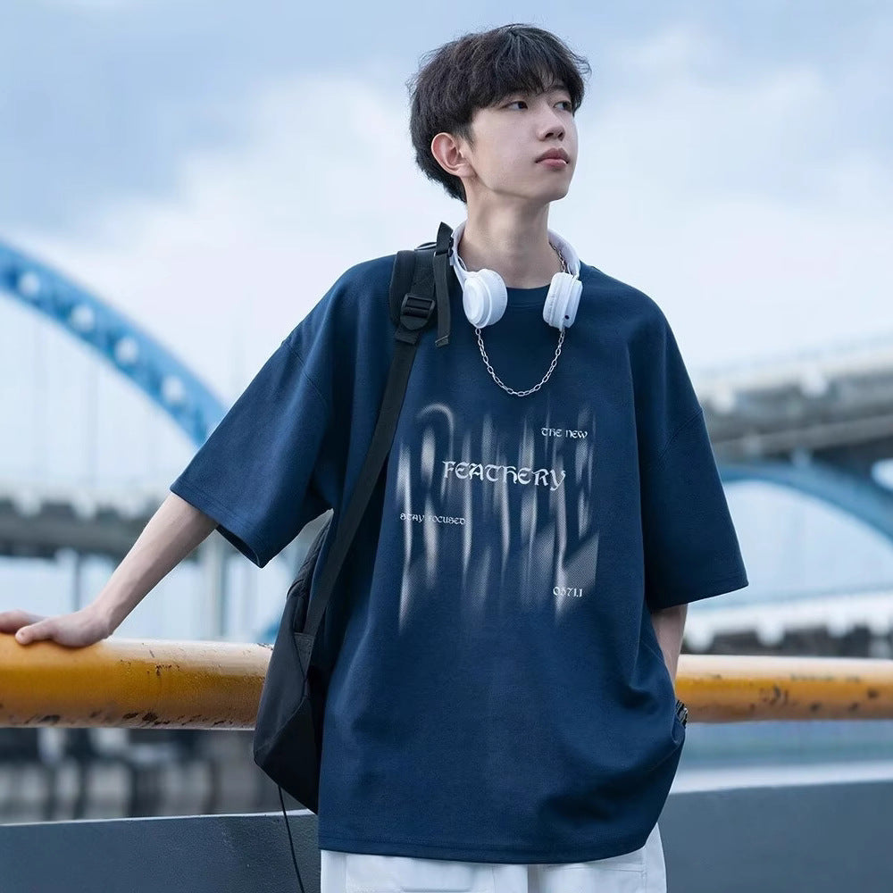 Men's Oversized T-Shirt with Creative Print Mune Fashion