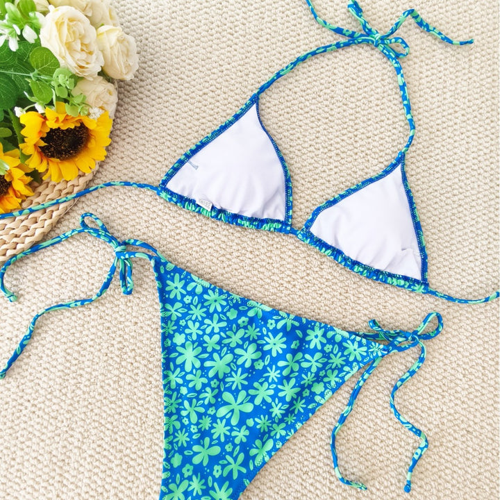 Ladies triangle bikini with floral design Mune Fashion