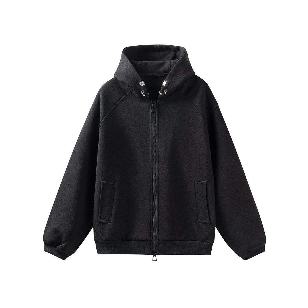 Unisex Oversize Hoodie Jacket with High Collar, Two-Way Zipper and Integrated Insert Pockets Mune Fashion