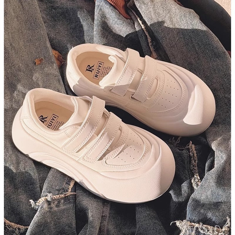 Women's Comfortable Sneakers with Adjustable Velcro Closure and Padded Sole Mune Fashion