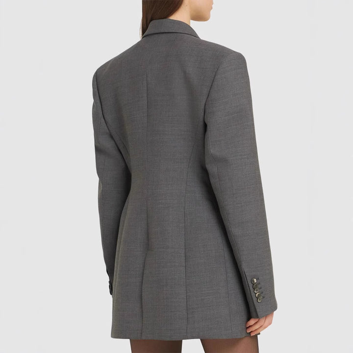 Ladies Oversize Blazer with long silhouette and distinctive shoulder section Mune Fashion
