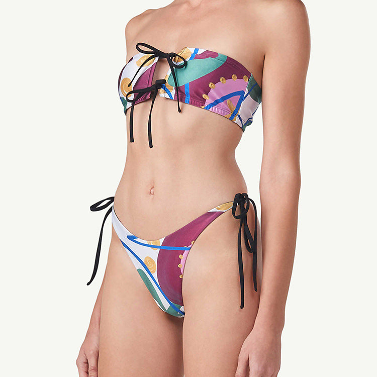 Women's bandeau bikini with stylish tie system Mune Fashion