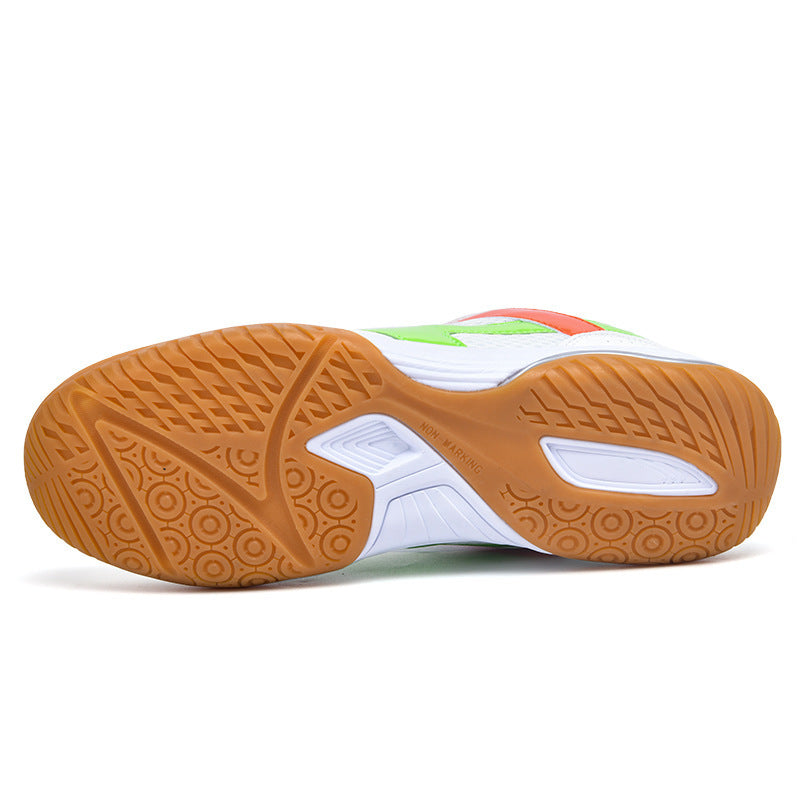 Unisex non-breathable indoor sneakers with slip-resistant rubber outsole and shock-absorbing EVA midsole Mune Fashion