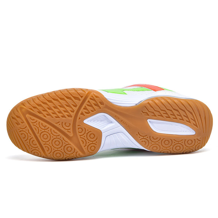 Unisex non-breathable indoor sneakers with slip-resistant rubber outsole and shock-absorbing EVA midsole Mune Fashion