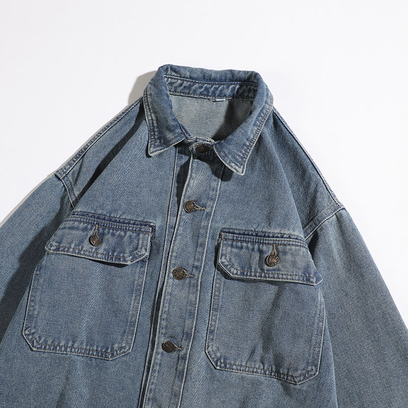 Men's Casual Denim Jacket with Pockets Mune Fashion