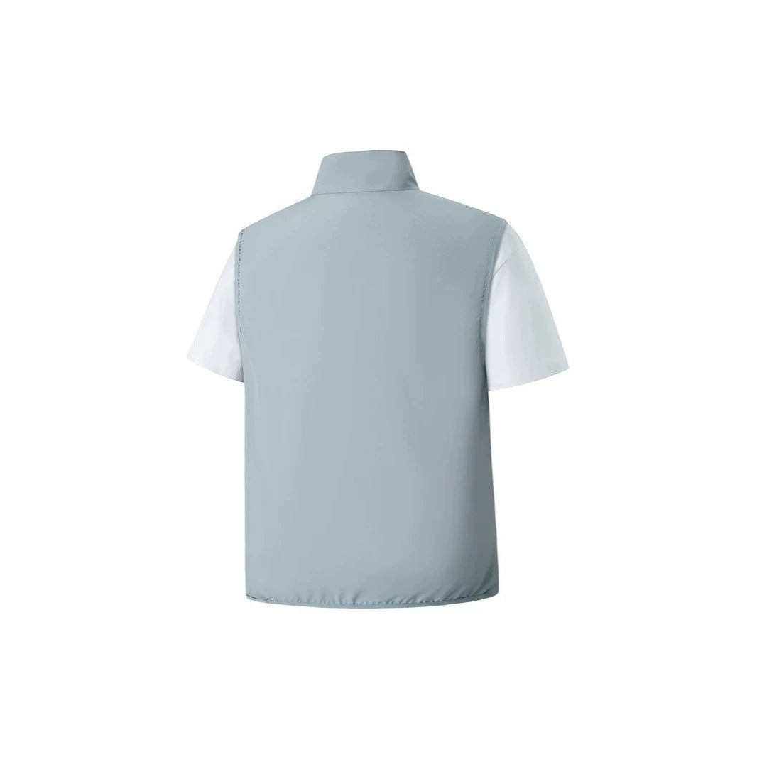 Men's Lightweight Softshell Utility Vest with Stand Collar, water-repellent outer layer and zip pockets Mune Fashion