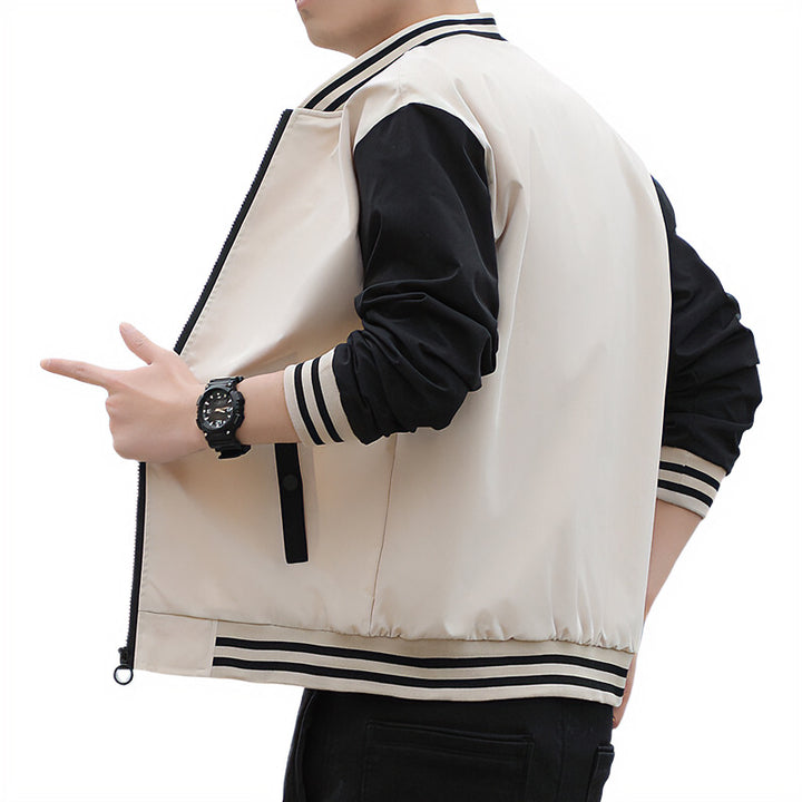 Men's sporty transitional jacket with high stand-up collar Mune Fashion 1788241839