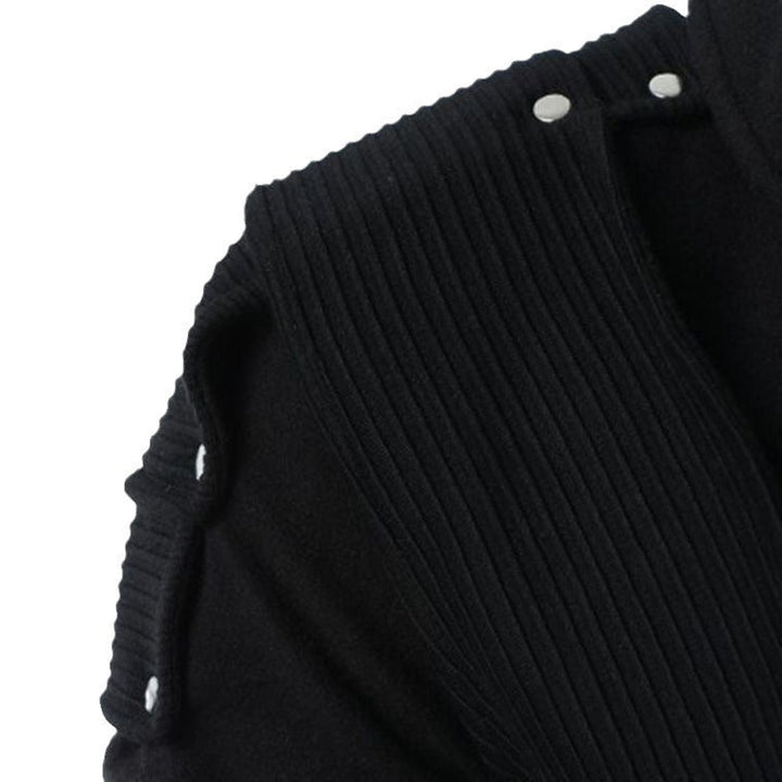Men's Stylish Hoodie with Innovative Collar and Practical Pockets Mune