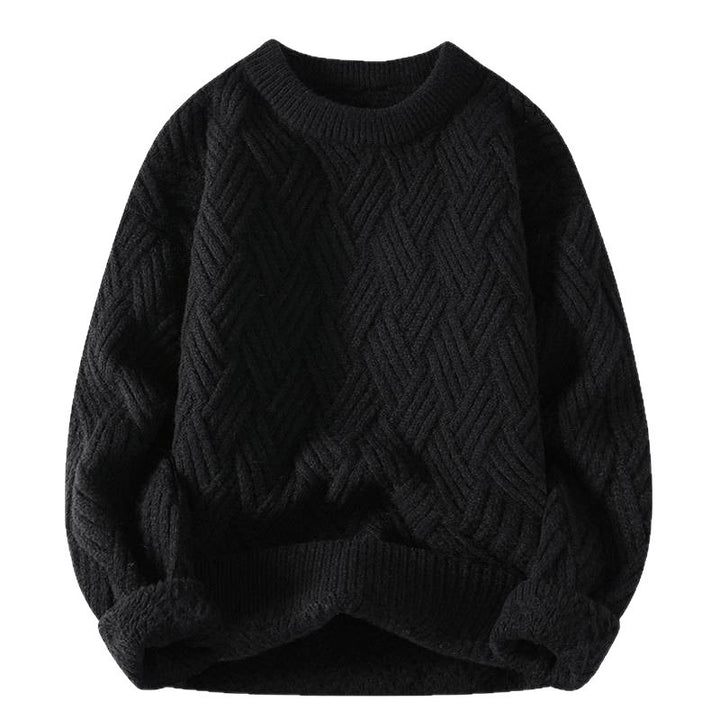 Women’s chunky knit oversized sweater with cable pattern and elastic ribbed hem Mune Fashion