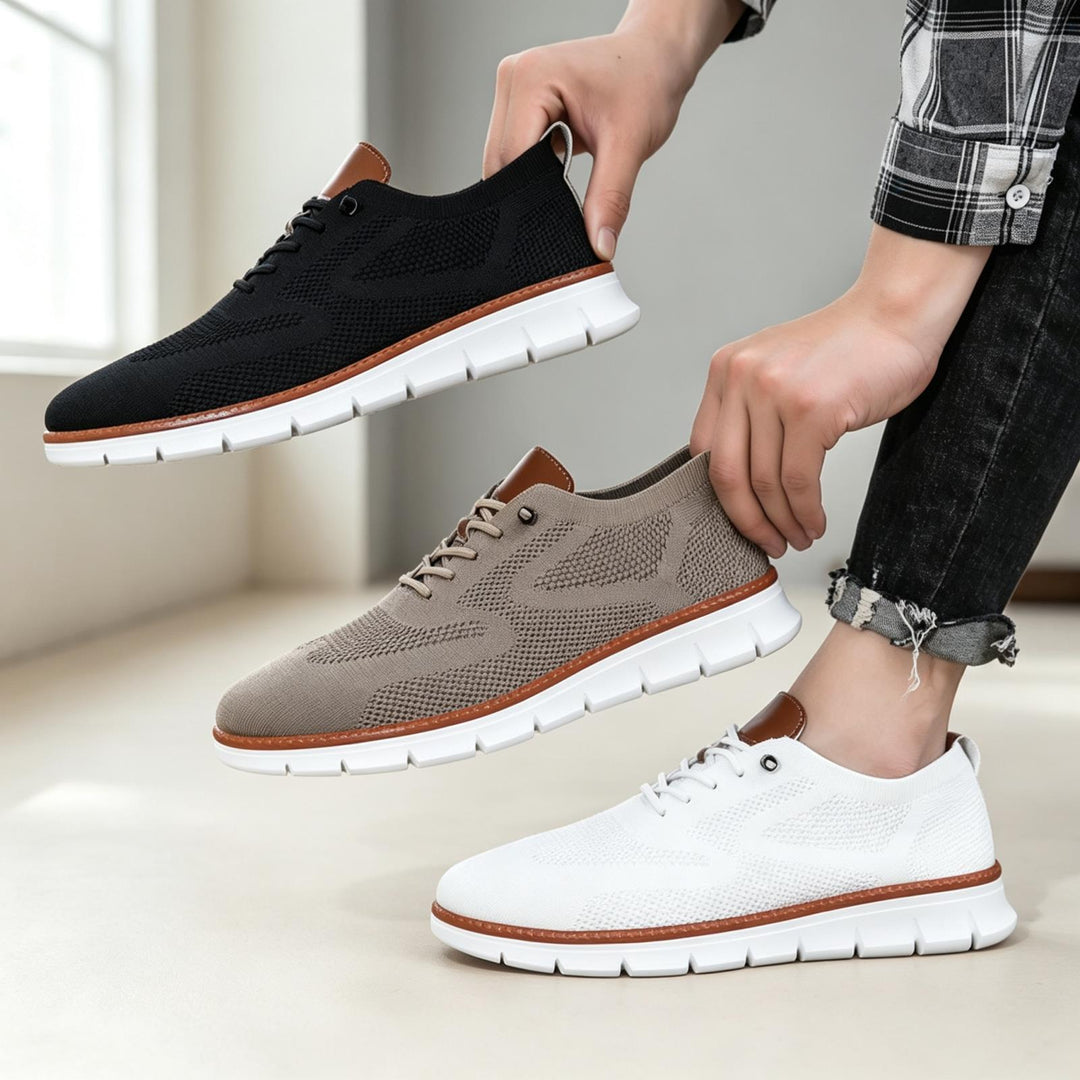 Men's Breathable Sneakers with Flexible Sole Mune Fashion