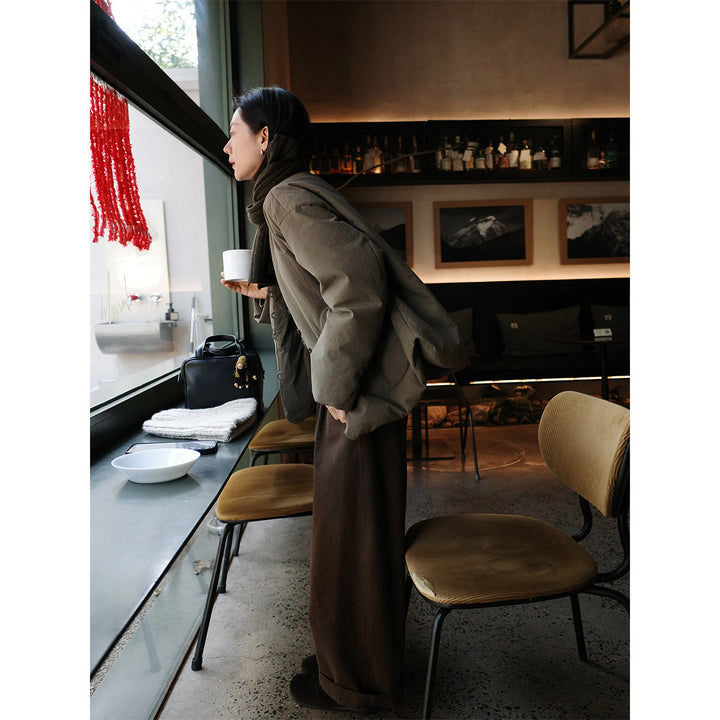 Women's Fashionable Transitional Jacket with High Collar Mune Fashion 1789269004