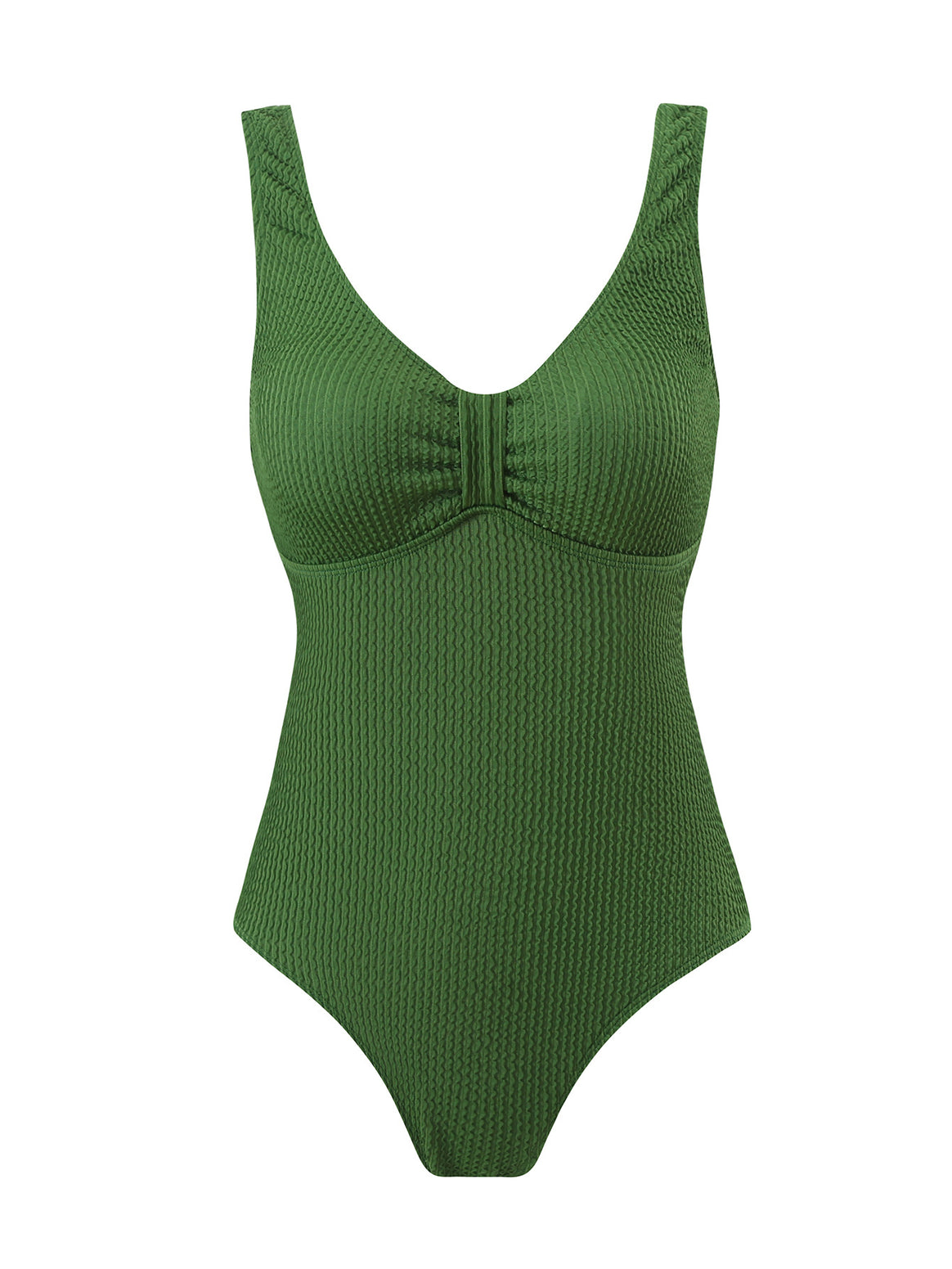 Women's one-piece swimsuit with sophisticated ribbed knit details Mune Fashion