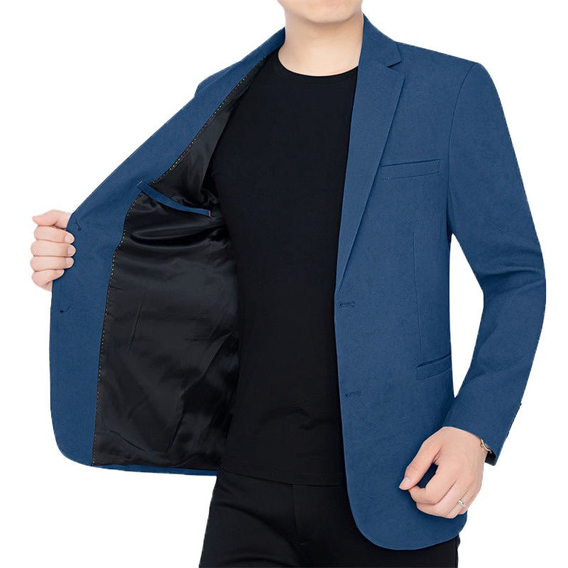 Men's Slim-Fit Unlined Blazer with Notch Lapel and Two-Button Silhouette Mune Fashion