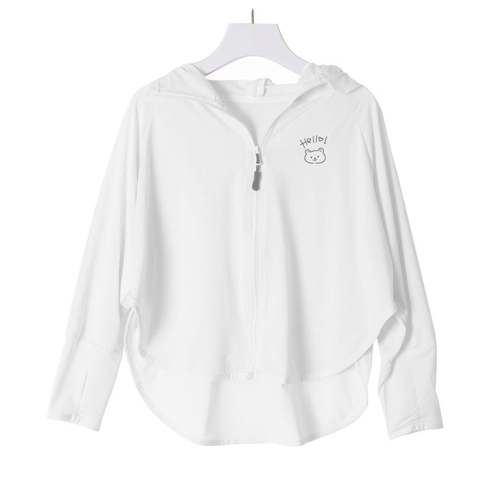 Women's sporty lightweight jacket with hood and playful design Mune Fashion