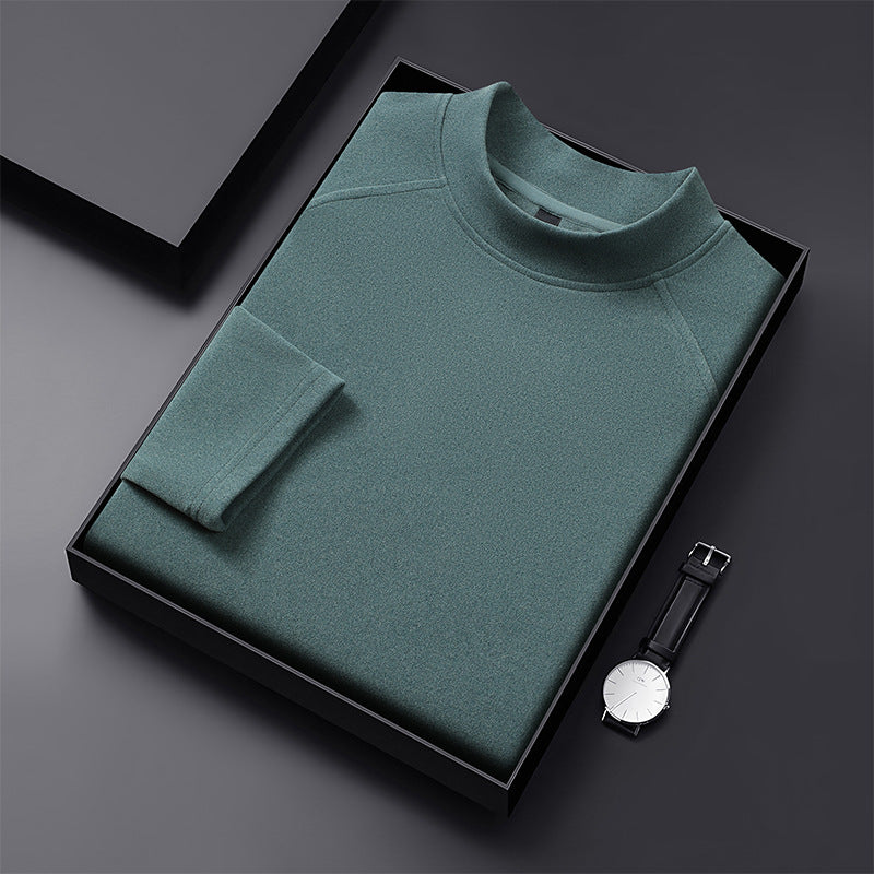 Men's Premium Mockneck Sweater made of fine wool blend with raglan sleeves Mune Fashion