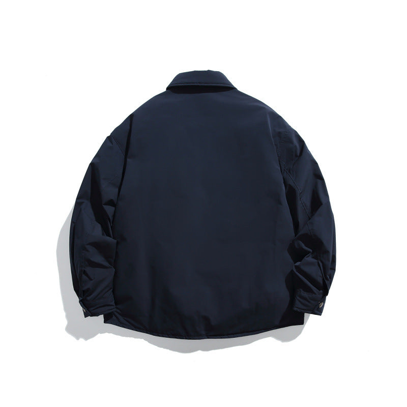 Unisex Boxy padded shirt jacket with snap buttons, chest pocket and thermal lining Mune Fashion