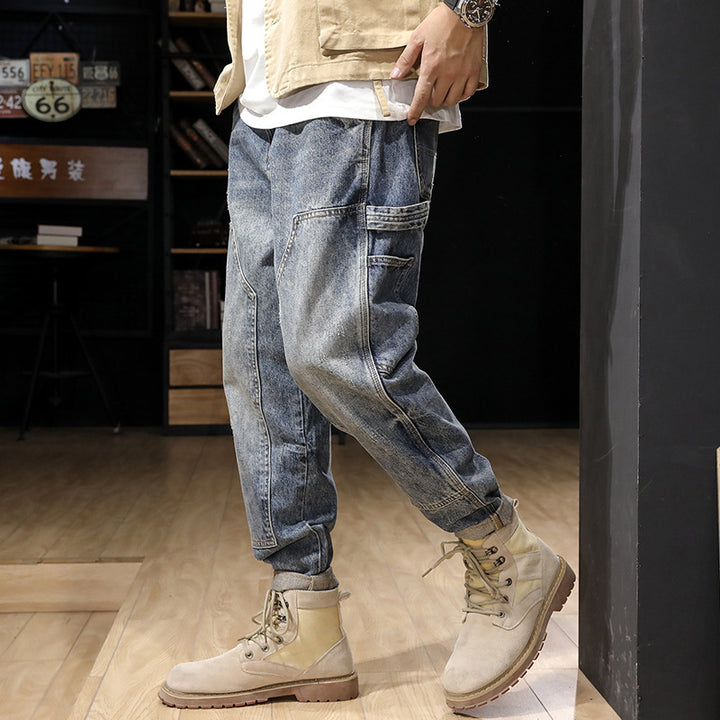 Men's Casual Cargo Pants with Wide Legs Mune Fashion