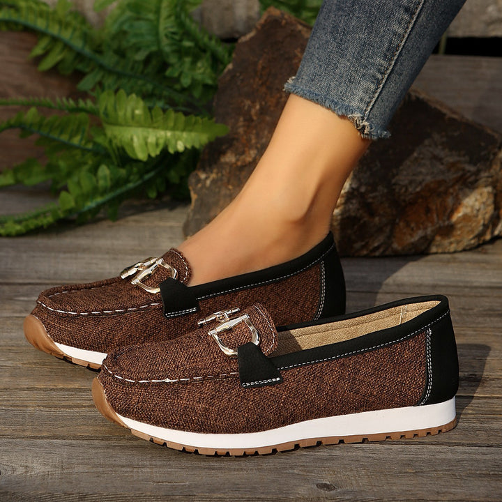 Damen Slipper-Loafer mit gepolstertem Komfortfußbett und rutschfester Profilsohle Mune Fashion