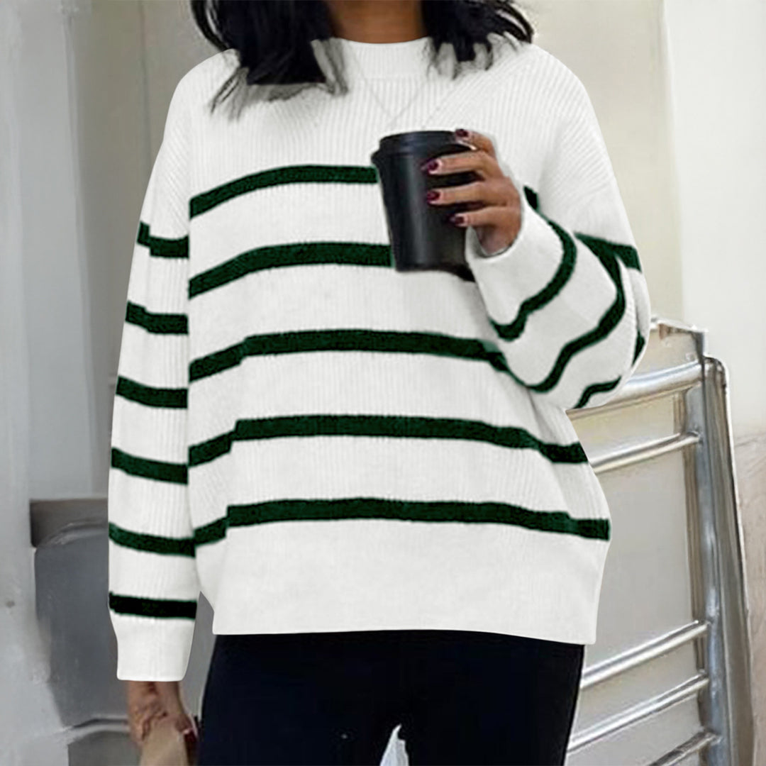 Women’s oversized Mohair knit sweater with wide Carmen boat neckline and fluffy texture Mune Fashion