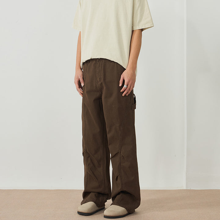 Men's loose carpenter pants made of cotton twill with hammer loop and reinforced seams Mune Fashion