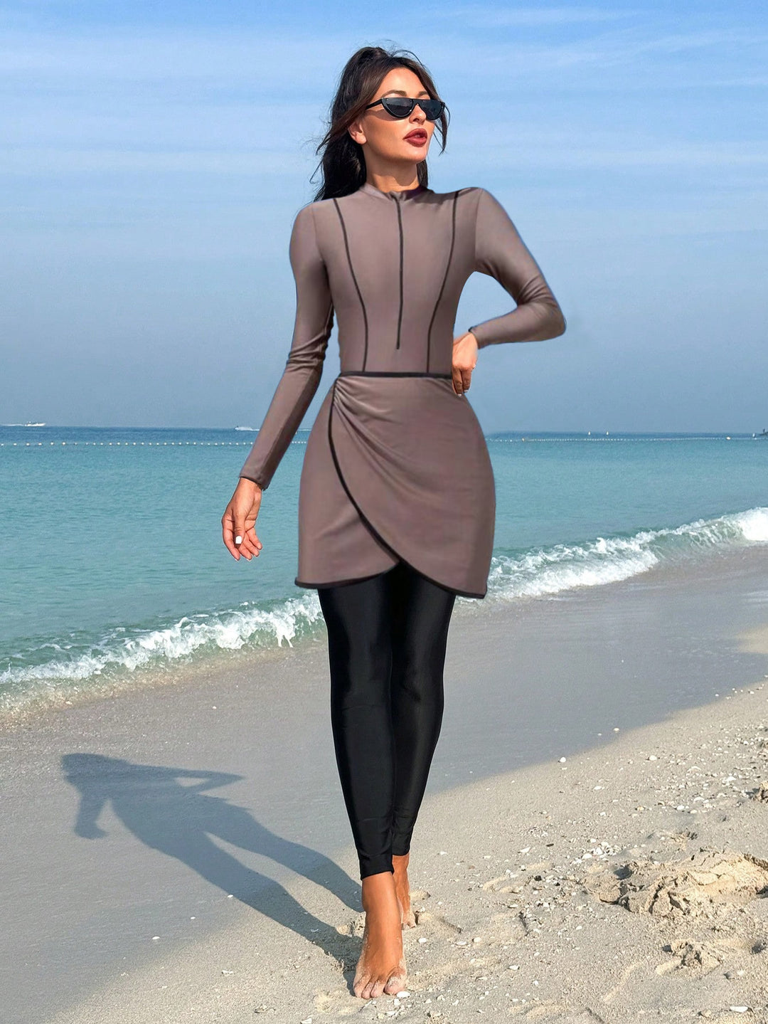 Women's Sporty Full-Body Swimwear with UV Protection Mune Fashion