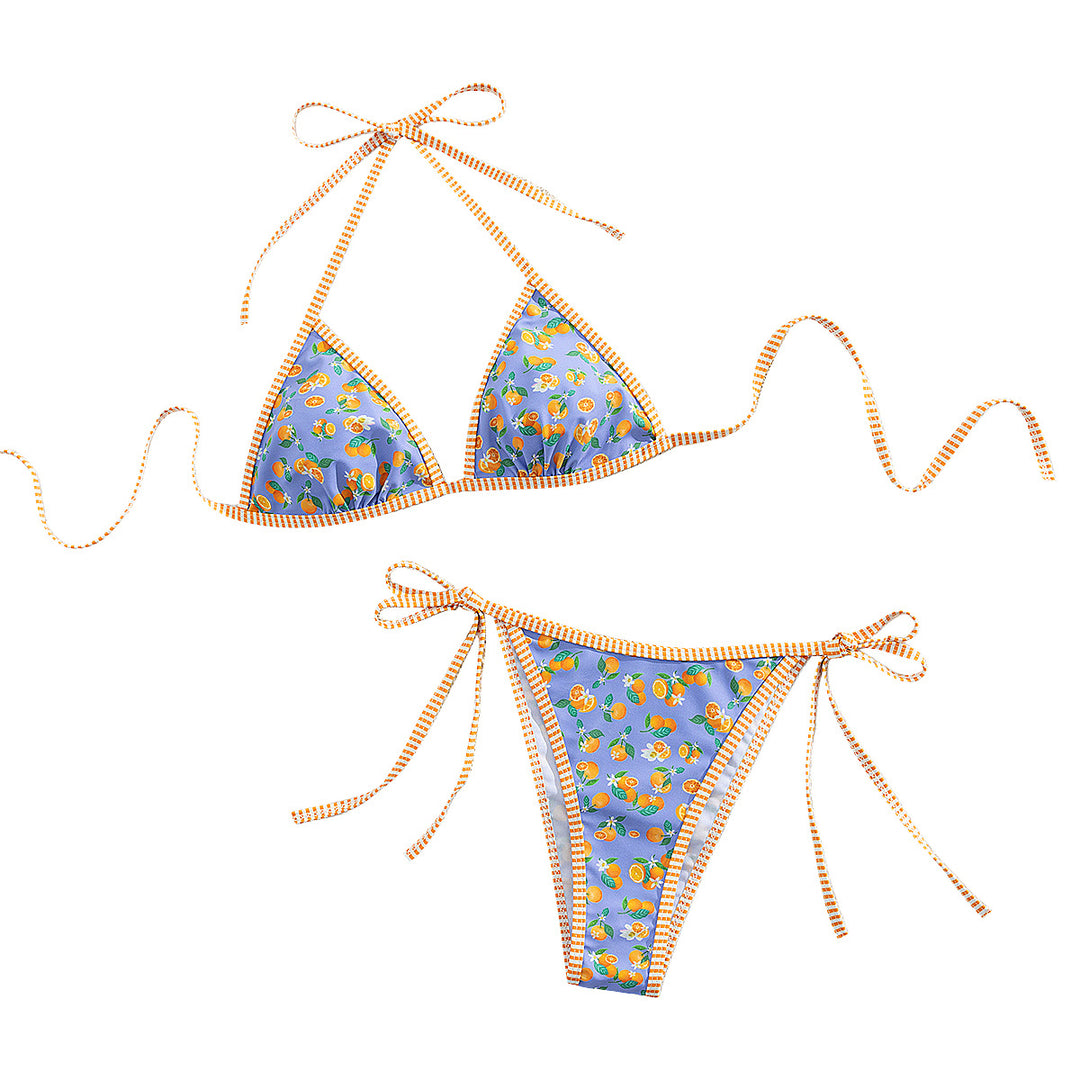 Women's Triangle Bikini with Crochet Top Mune Fashion