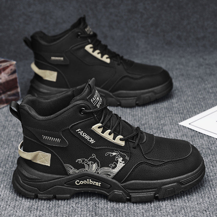 Women's Sporty High-Top Sneakers with Breathable Upper Material and Non-Slip Sole Mune Fashion