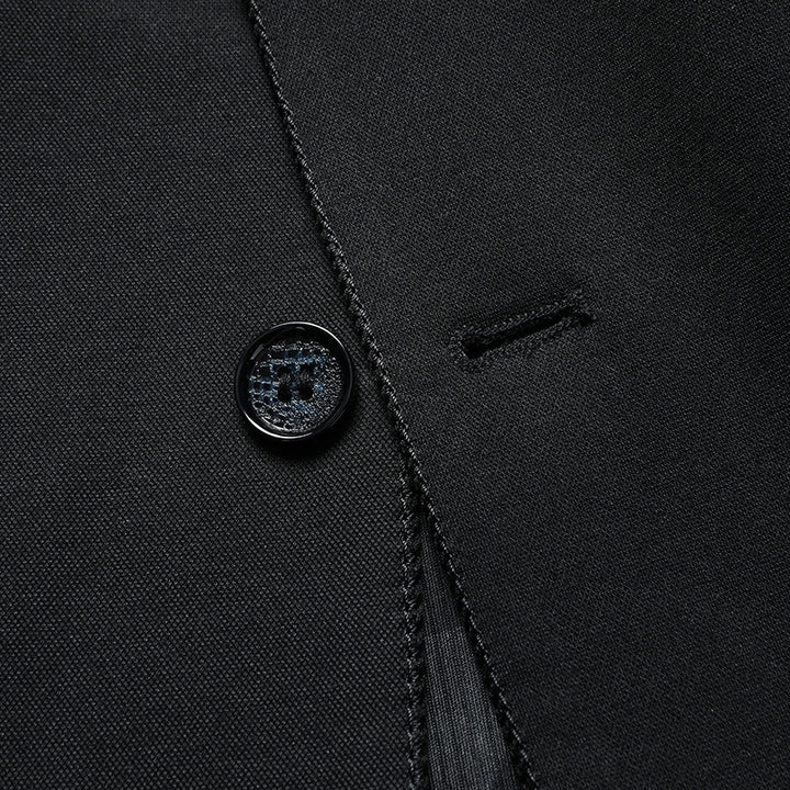 Men's Slim-Fit Blazer with Patch Pockets and Minimalist Lapel Mune Fashion
