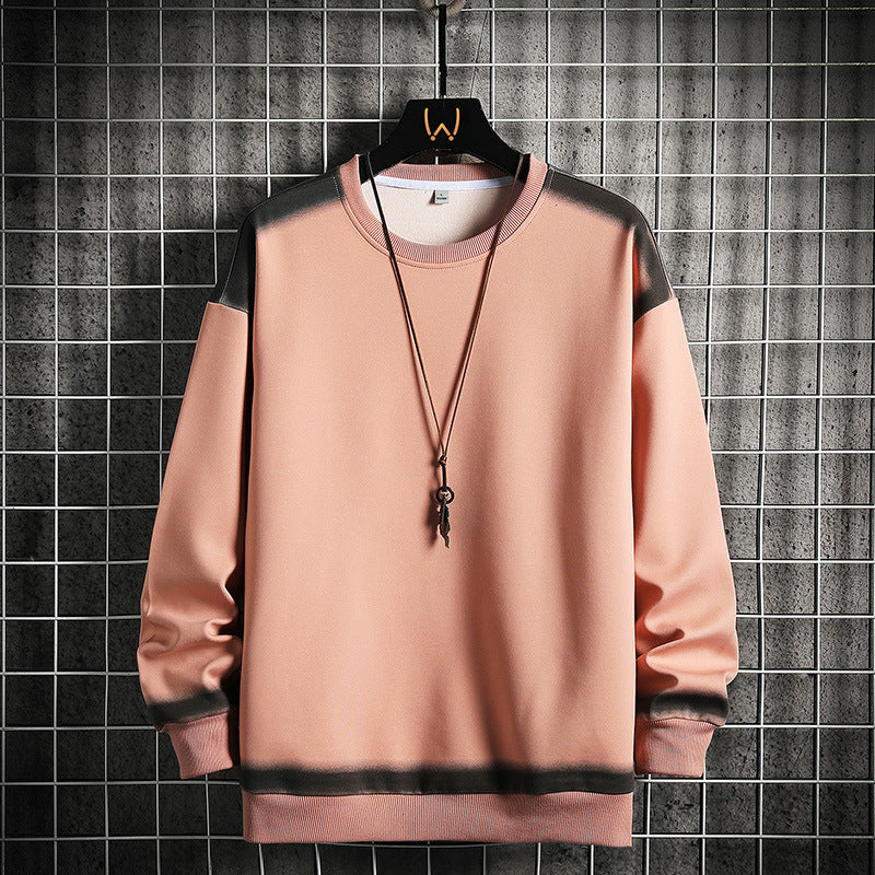 Men's Oversized Sweatshirt with subtle gradient trim and round neck
