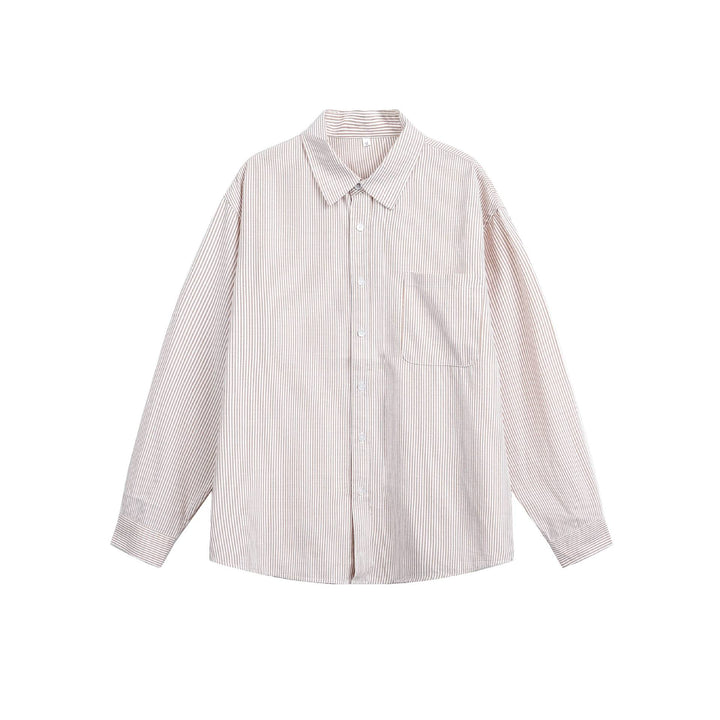 Unisex Lightweight Oversized Shirt in Boxy-Relaxed Cut with Kent Collar and Chest Pocket Mune Fashion
