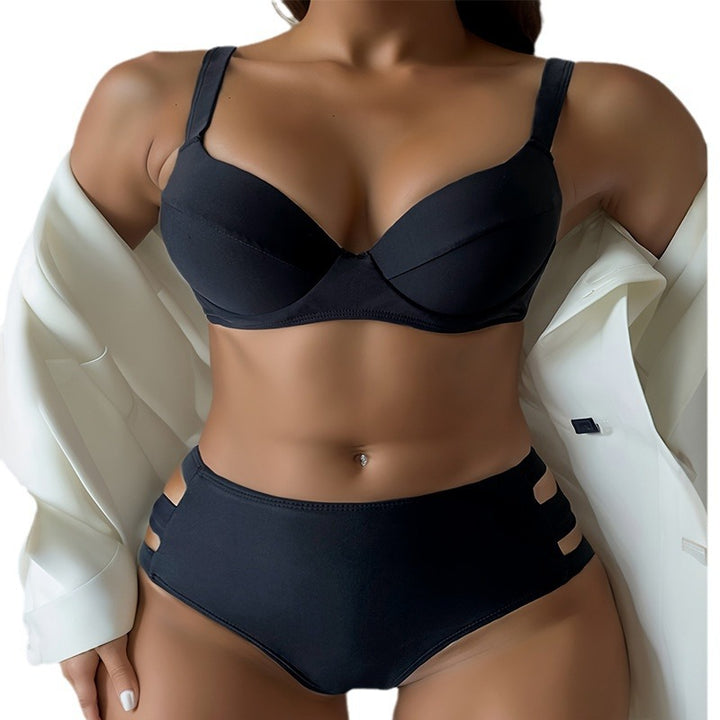 Ladies High-Waisted Bikini with Unique Cut-Out Details Mune Fashion