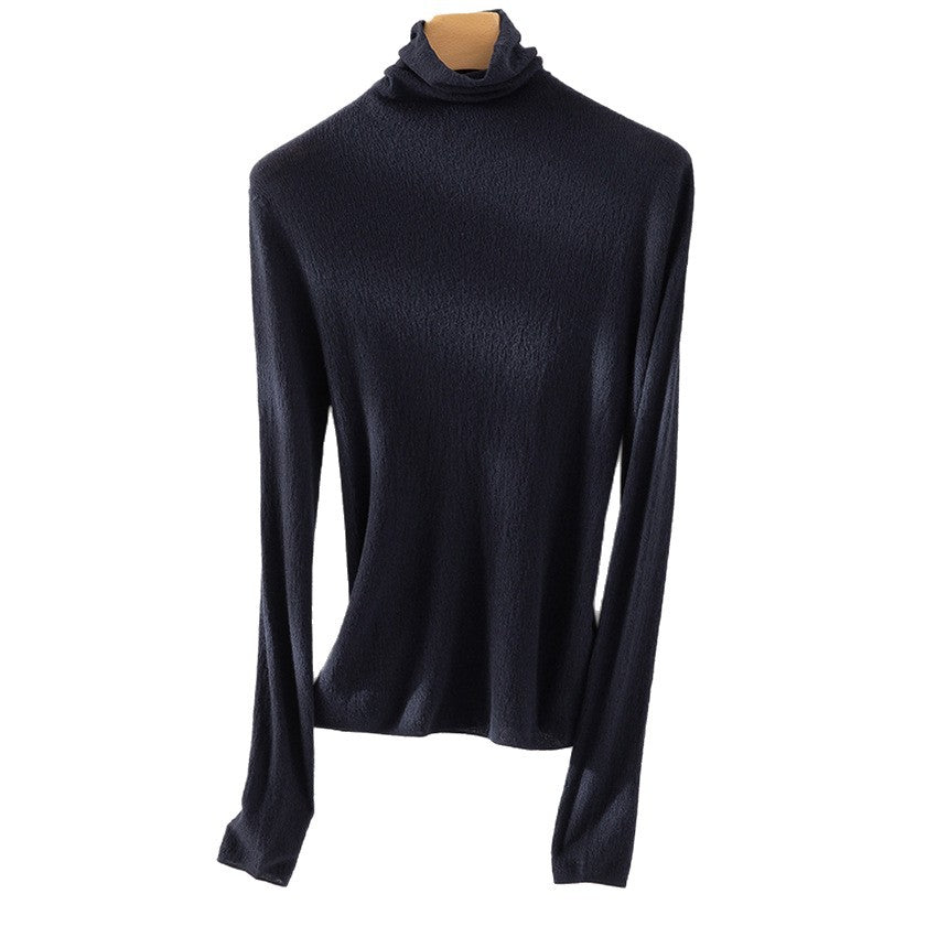 Women Fine ultra-light turtleneck sweater made of stretch fine knit Mune Fashion