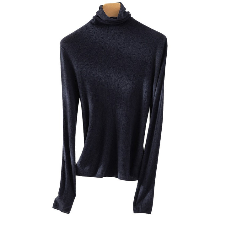 Women Fine ultra-light turtleneck sweater made of stretch fine knit Mune Fashion