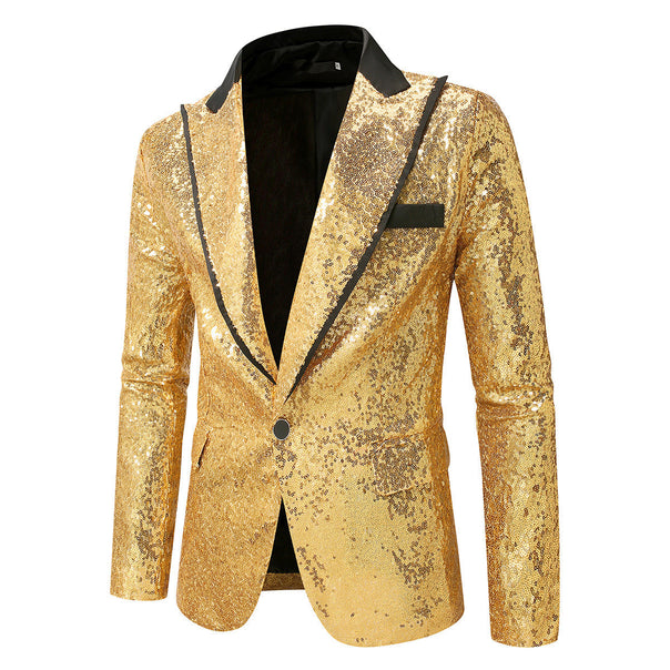 Men's Glittering Tuxedo Blazer Made Of High-Quality Satin Mune