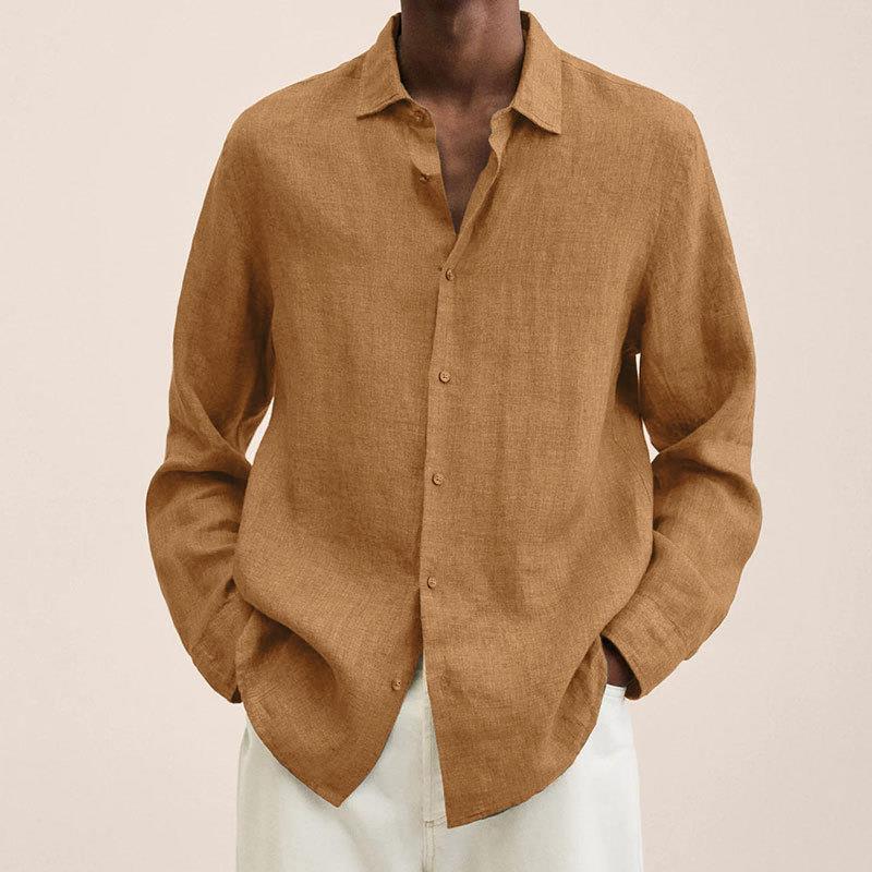 Men's light linen shirt with classic collar and casual relaxed fit Mune Fashion