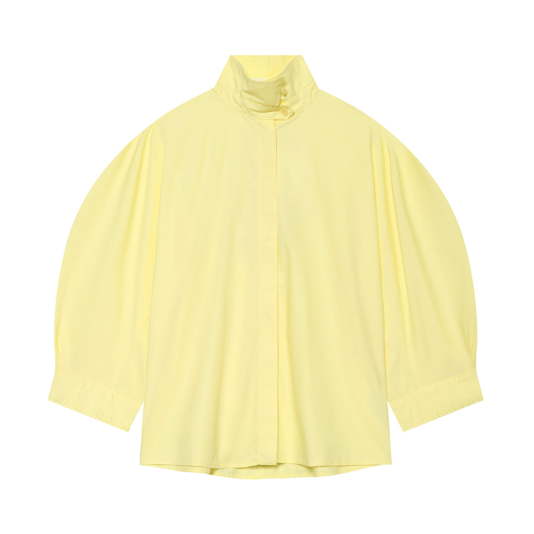 Women Water-Repellent Cape with Stand Collar and Half-Length Sleeves Mune Fashion
