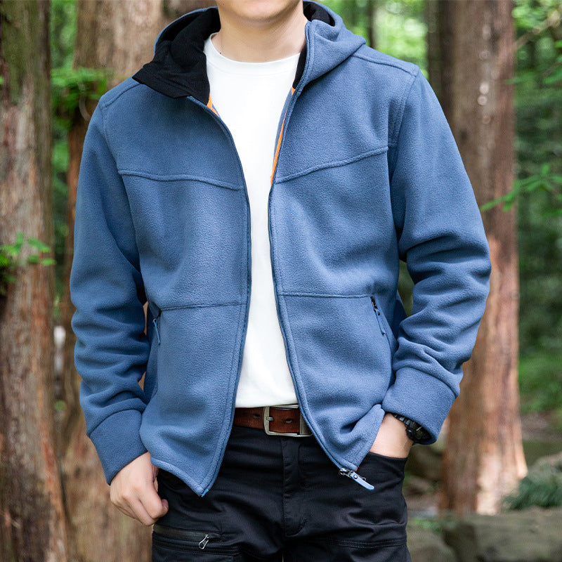 Men's fleece jacket with practical pockets Mune Fashion