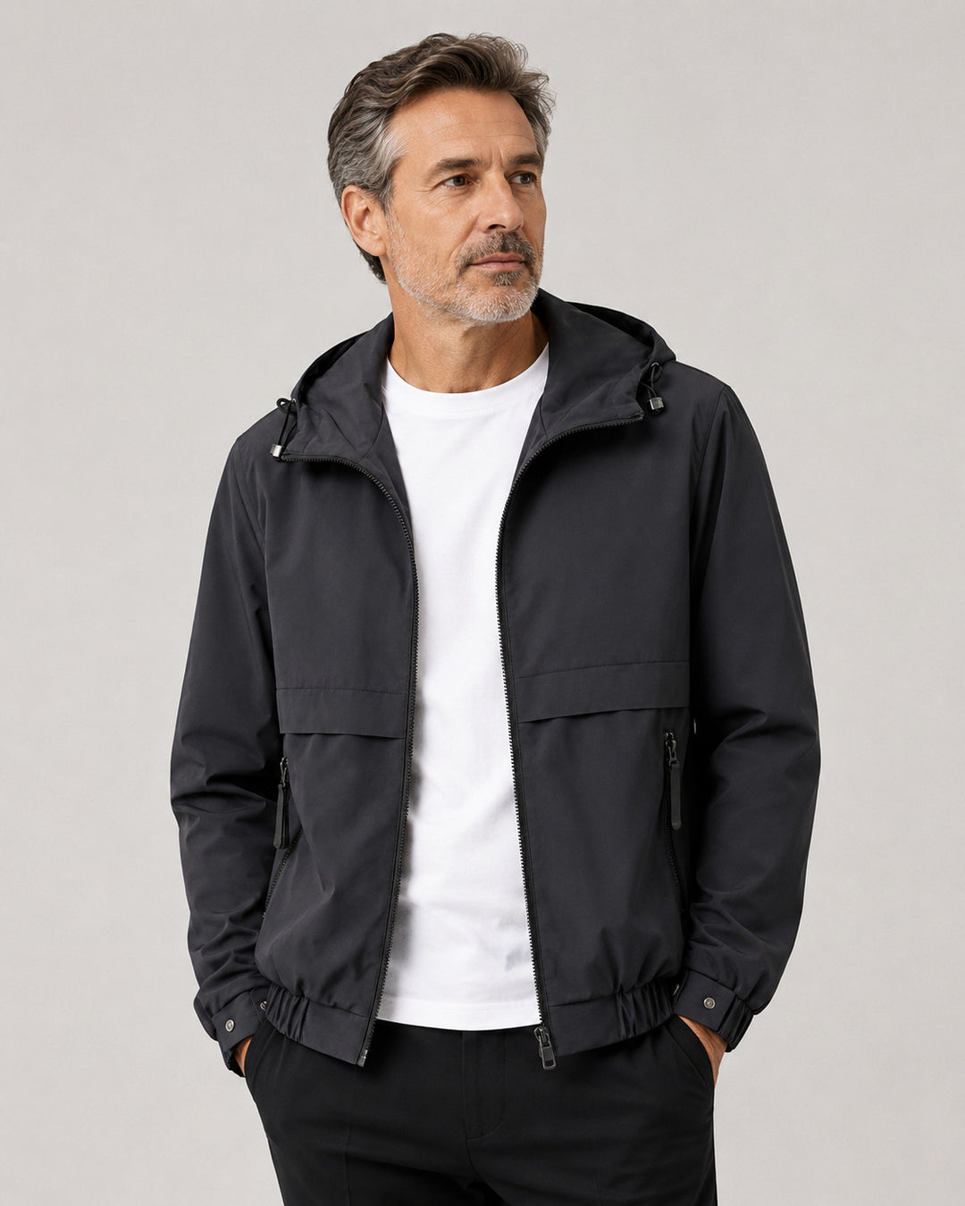 Men's lightweight leisure jacket with adjustable hood Mune Fashion