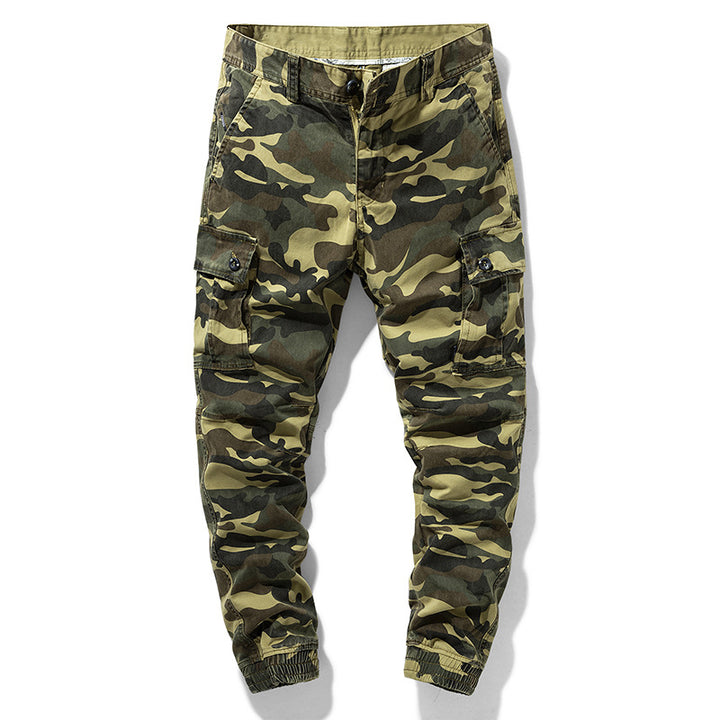 Herren Camo-Utility-Joggerhose mit verstärkten Kniepaneelen und elastischem Knöchelabschluss Mune Fashion