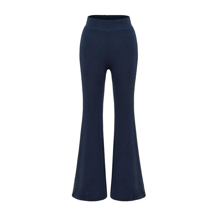 Women's High-Waisted Flared Jersey Leggings with Flared Hem