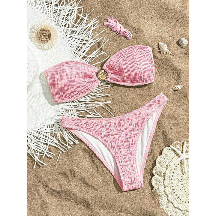 Women's bandeau bikini with intricate knot and elegant jewelry detail Mune Fashion