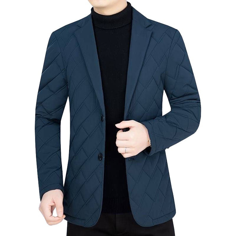 Men's Quilted Business Blazer with Light Thermal Insulation Mune Fashion
