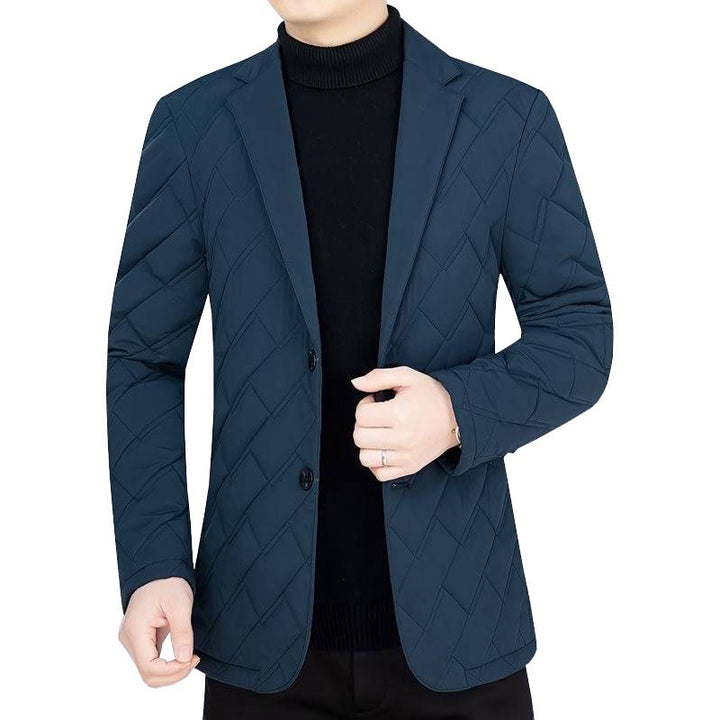 Men's Quilted Business Blazer with Light Thermal Insulation Mune Fashion